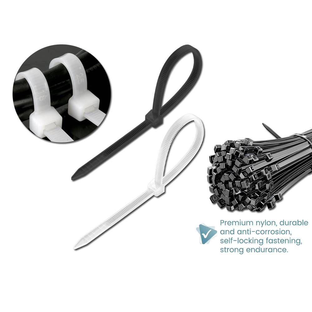 SELF-LOCKING PLASTIC NYLON CABLE TIE 3X150MM / 4X150MM 100PCS