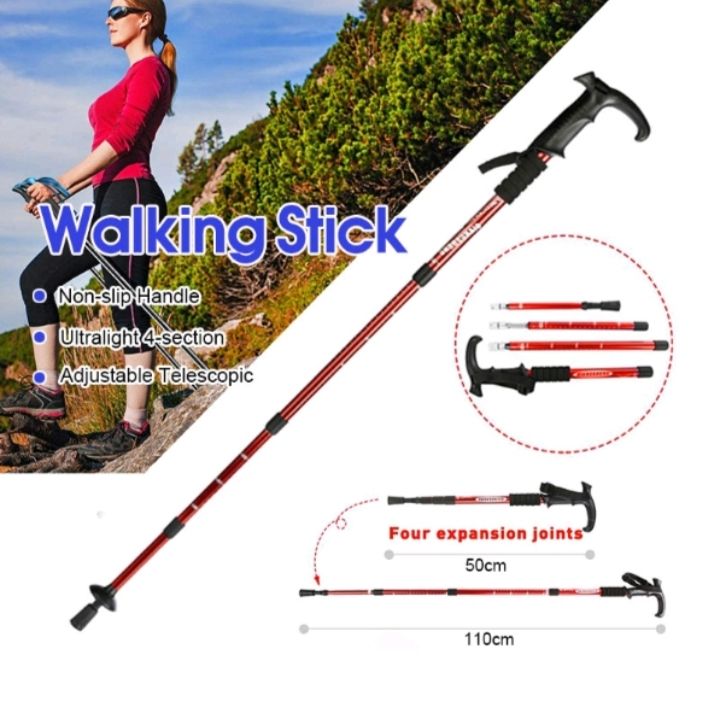 Ocha Hiking Stick - Anti Shock, Adjustable And Foldable Stick- Free Delivery