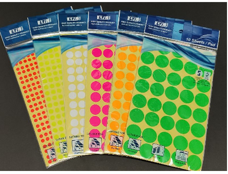 Sticker Round Self Adhesive Label Sticker 10sheets/pack Sticker Tanda Harga / Stiker Petak / Stiker Bulat