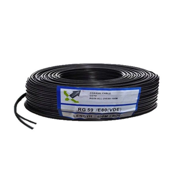 OEM *#All Link CCTV RG59 / E80 Coxial Cable c/w Power Cable 100Meter