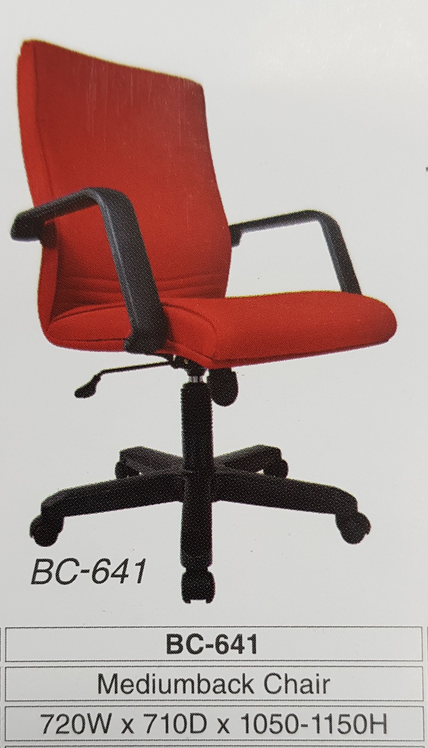 Mercury BC-641 EROGONOMIC MEDIUM BACK OFFICE CHAIR (FULL FABRIC LEATHER) / MEDIUM BACK CHAIR / OFFICE CHAIR / FABRIC CHAIR / EROGONOMIC OFFICE CHAIR / ERGONOMIC FABRIC CHAIR / BC-641 / FABRIC / CHAIR