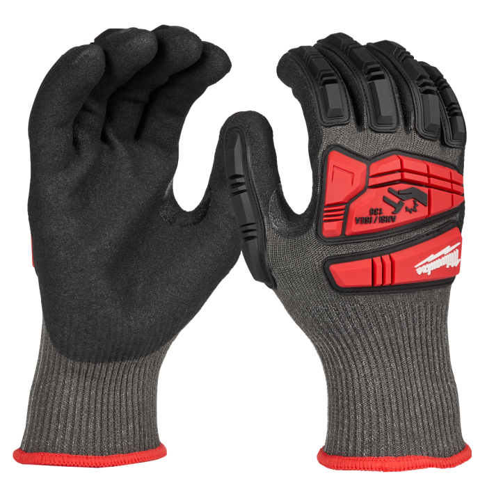 Milwaukee Impact Cut Level 5 Nitrile Dipped Gloves (Size: M) 48-73-8151