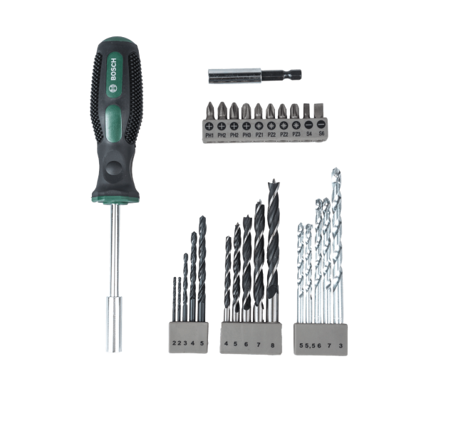 BOSCH DRILL AND SCREWDRIVER BIT SET 27 PIECES (2607017201)