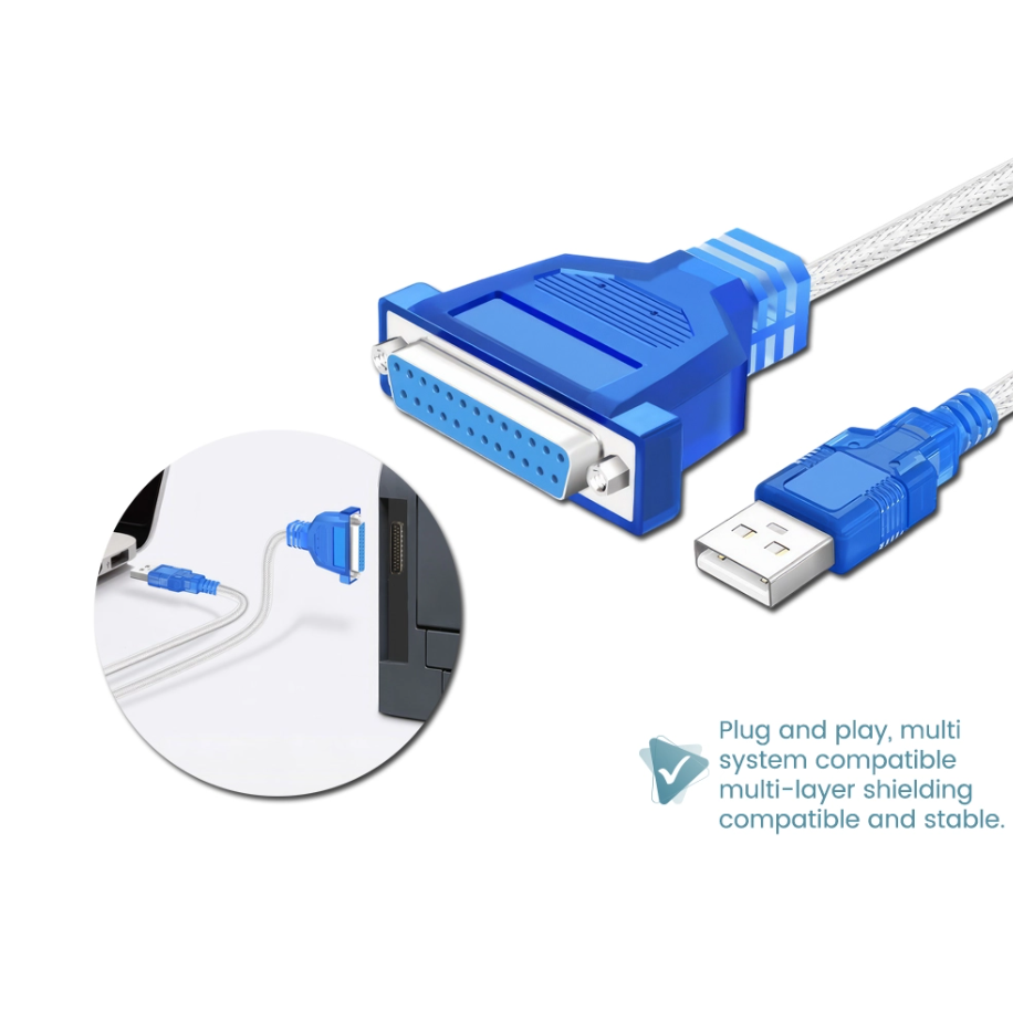 GLINK USB TO DB25 PARALLEL PRINTER CABLE 1.5 METER