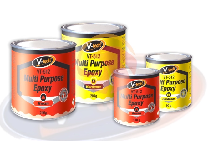 V-TECH VT-512 MULTI PURPOSE EPOXY (YELLOWISH)(200/450GRAM)