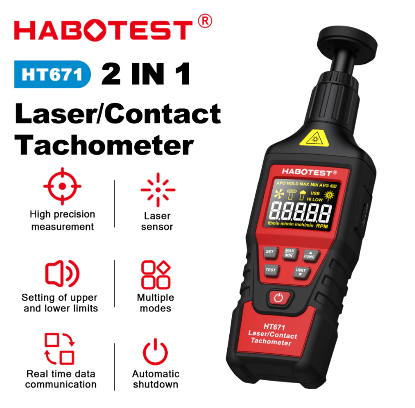 HABOTEST HT671 DIGITAL TACHOMETER