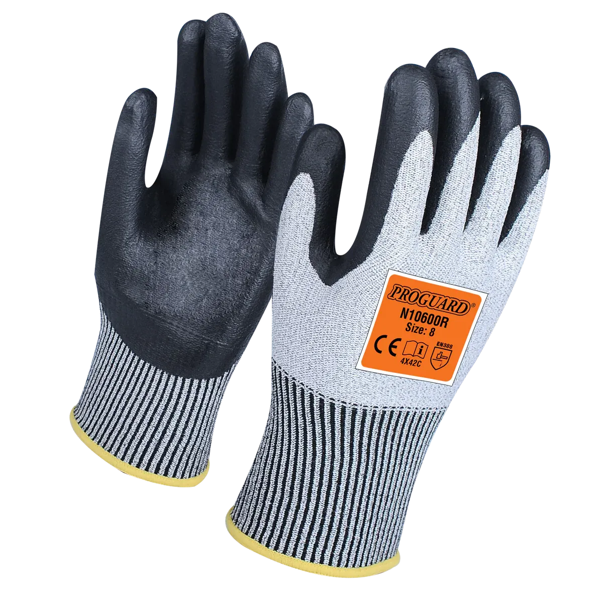 CUT RESISTANT BREATHABLE NITRILE COATED GLOVE - EN 388 : 4X42C