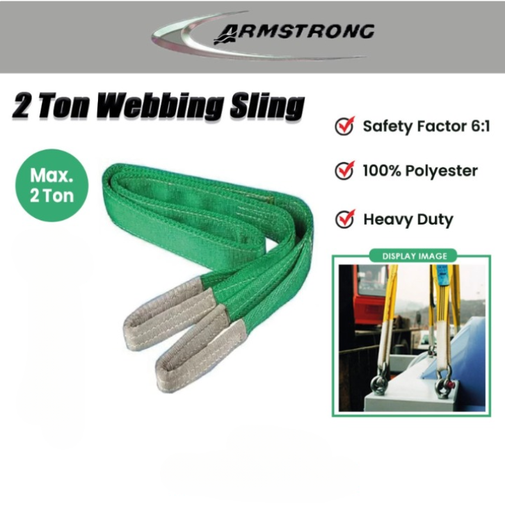 ARMSTRONG 2 TON HEAVY DUTY POLYESTER WEBBING SLING