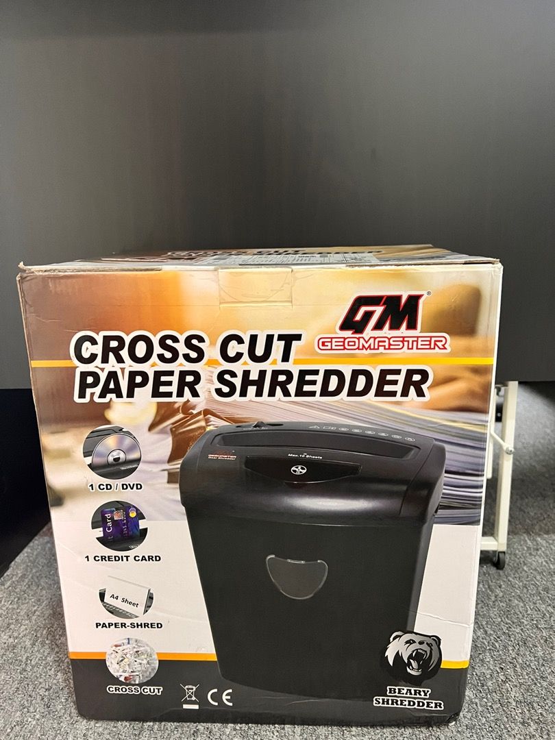 GEOMASTER Pro Extra Heavy Duty Paper Shredder (Cross Cut ) - 1 years warranty