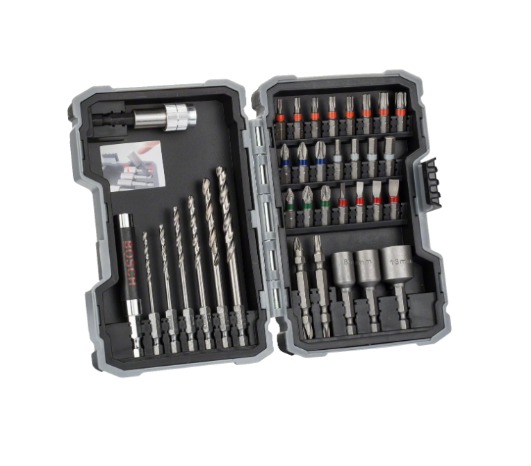 BOSCH 35-PIECE HSS DRILL AND SCREWDRIVER BIT SET EXTRA HARD (2607017327)
