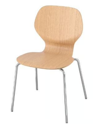 IKEA Chair, oak/Sefast chrome-plated
