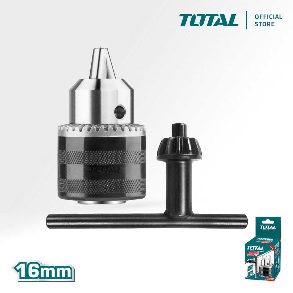 TOTAL KEY CHUCK (3.0MM-16MM) WITH THREADED FIXING SCREW + CHUCK KEY (80MM) TAC451601