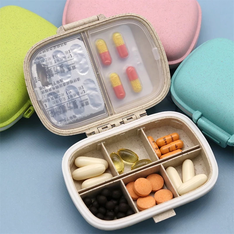 OEM Mini 8 Compartment Sealed Medicine Box / Pill Box