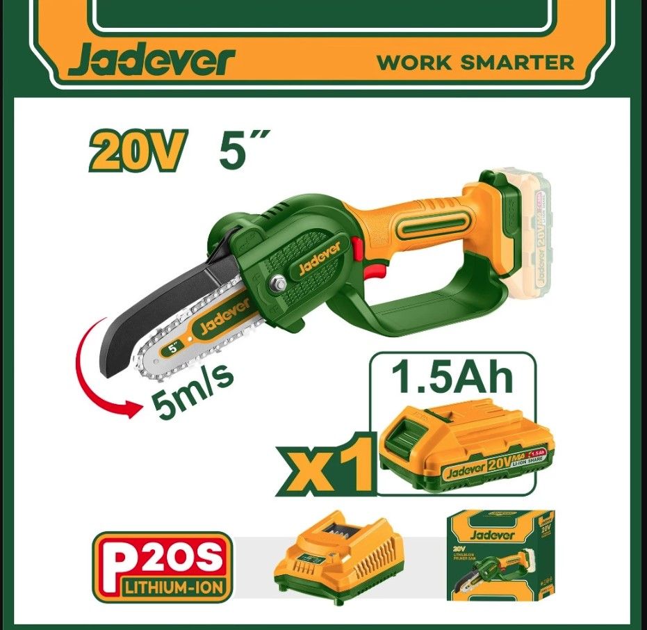 JADEVER CORDLESS PRUNER SAW 20V JDCLP552