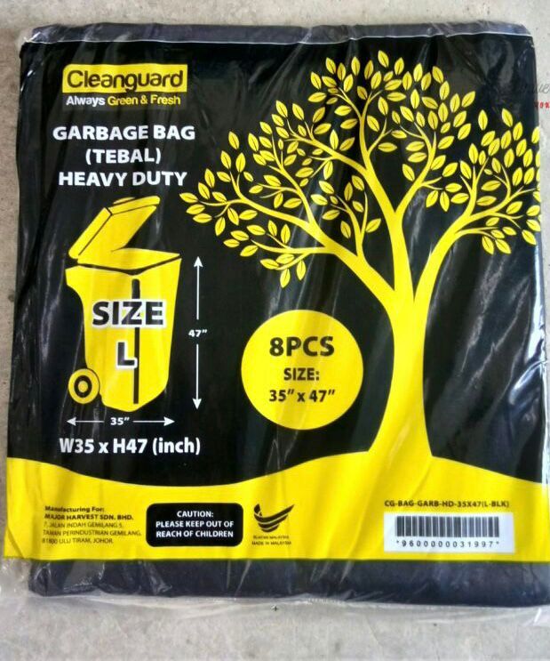 Plastic Bag Heavy Duty 35"x47" Size L