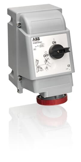 ABB 332MVS6WH Industrial Switched Interlocked Socket Outlet 3P+E 32A IP67