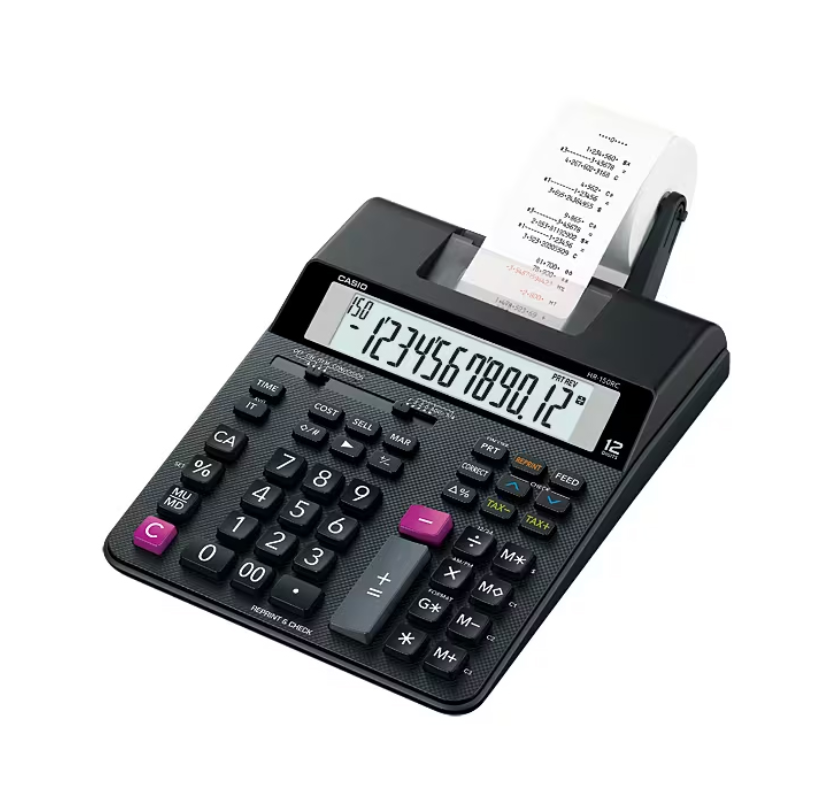 CASIO HR-150RC PRINTING CALCULATOR (12-DIGIT)