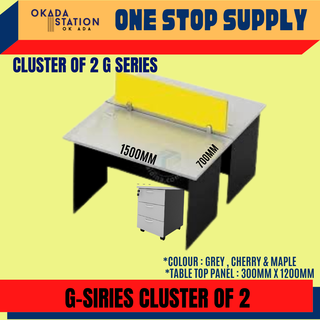 VS WORKSTATION OF 2 - G SERIES / CLUSTER OF 2 -G SERIES / WORKSTATION / CLUSTER / OFFICE TABLE