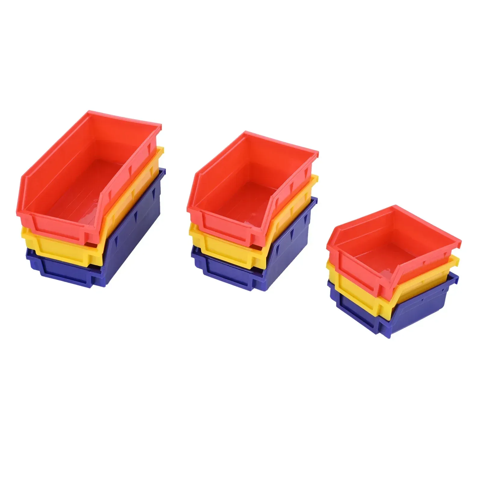 ⁠Stackable Storage Bins 492(L) x 312(w) x 190 (H) mm mahsing plastic(5pcs/set)