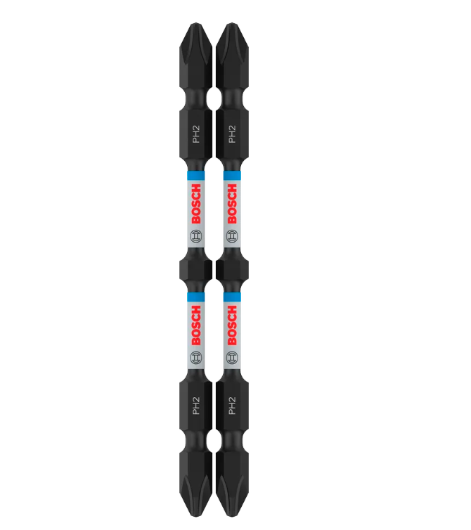 BOSCH PRO SOFTWOOD & STAINLESS STEEL LONG GROOVE DOUBLE-ENDED IMPACT BIT (PH2 / 110 MM) (2 PCS) (2608522409)