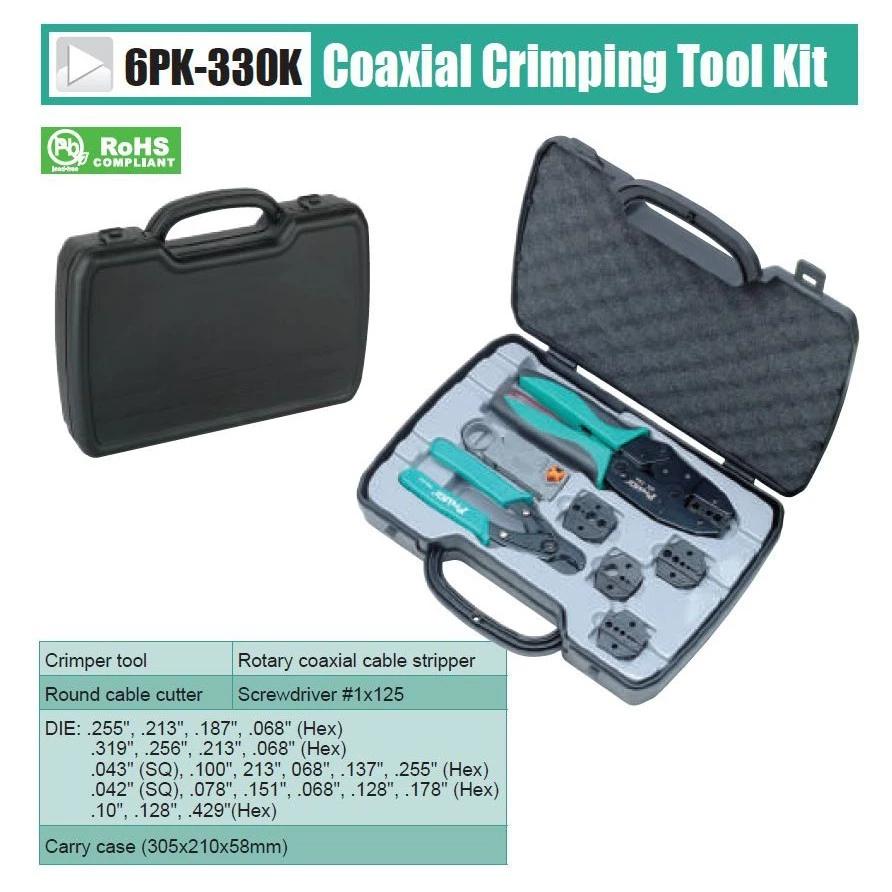 Pro'sKit 6PK-330K Coaxial Crimping Tool Kit