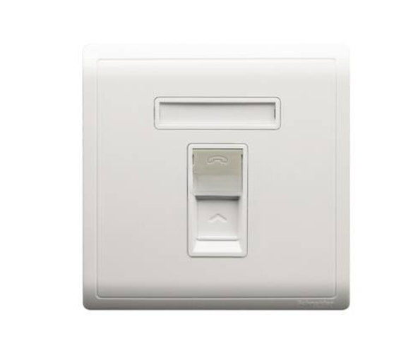SCHNEIDER PIENO E8231RJS 1 GANG SHUTTERED KEYSTONE WALLPLATE (WITHOUT MODULE) WHITE