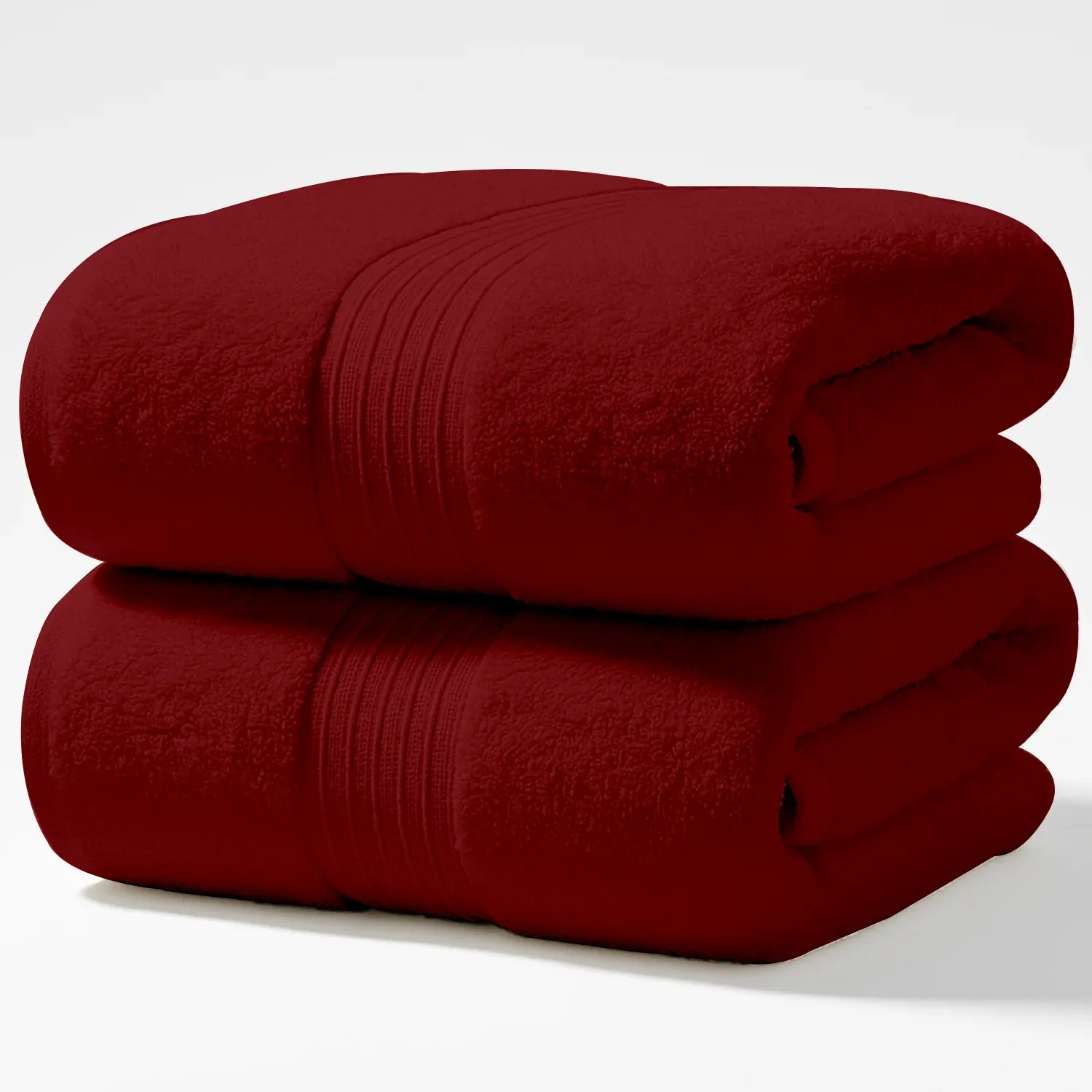 Bathsheet 100% Cotton High Quality Hotel King Towel - 90 x 180cm - DARK RED