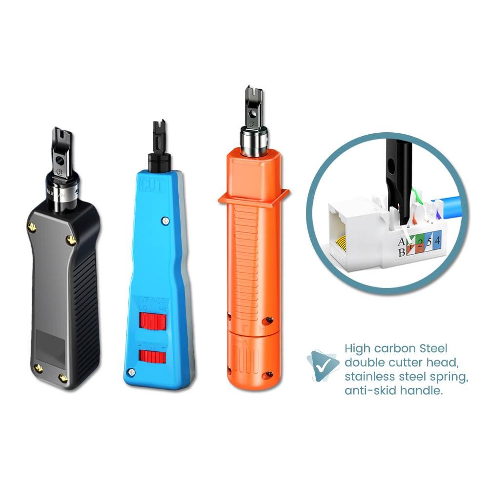 IMPACT PUNCH DOWN TOOL DOUBLE HEADED CUTTER FOR NETWORK TELEPHONE WIRE CUTTING CRIMPING RJ45 / RJ11