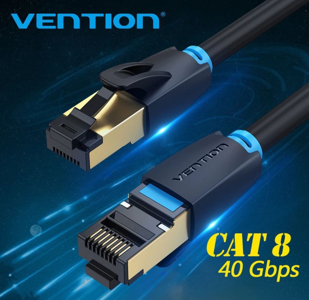 Vention RJ45 Cable Vention Ethernet Cable CAT8 40Gps 2000Mhz Professional Cable