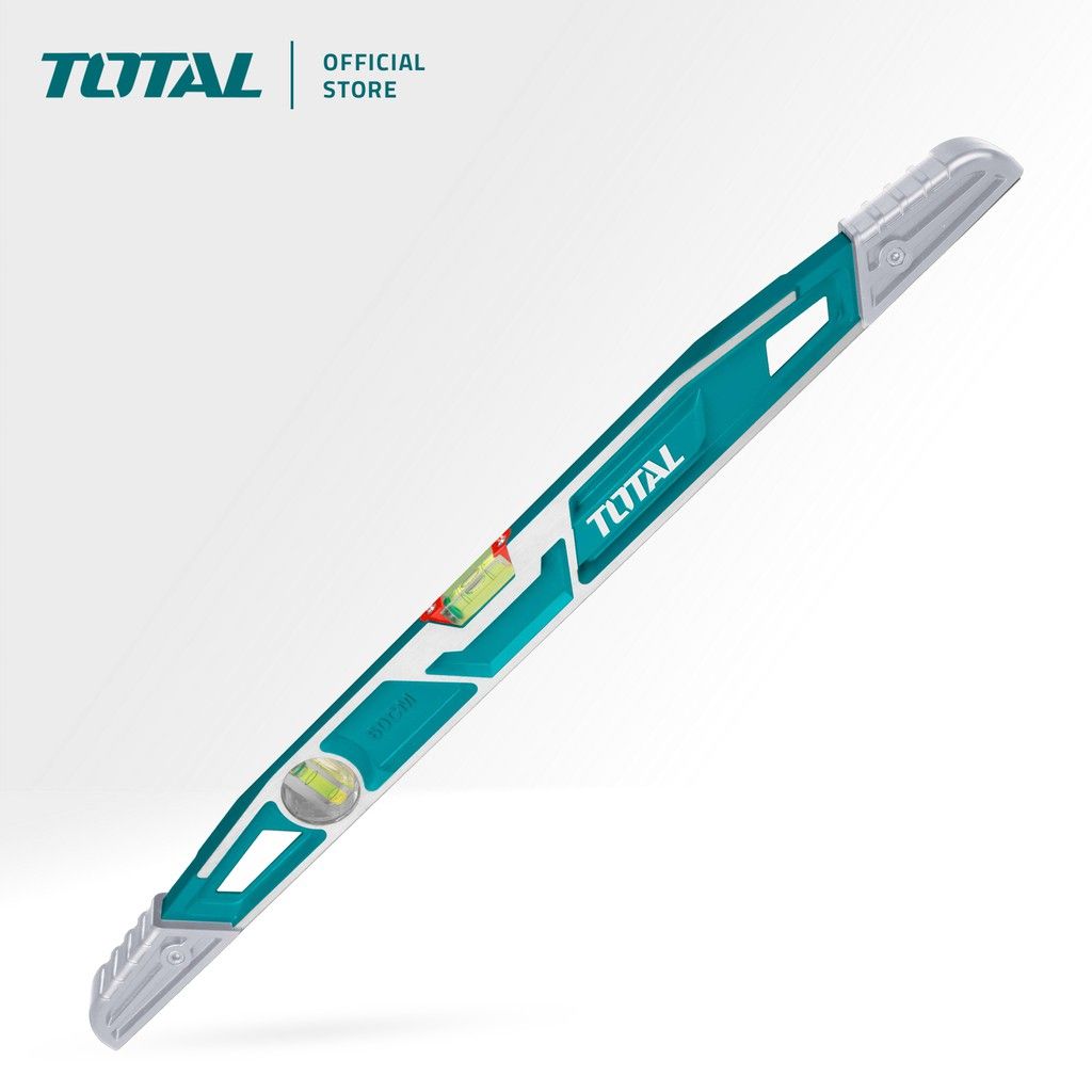 TOTAL HEAVY-DUTY MASON'S LEVEL W/2 SPIRIT BUBBLE 90°/180° + FINE MILLED SURFACE FOR BRICKLAYING (60CM) TMT221606