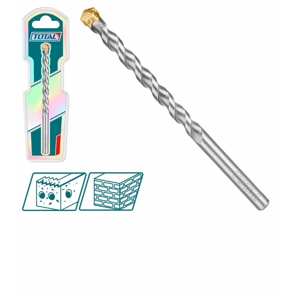 TOTAL MASONRY DRILL BIT (8MM X 120MM) FOR CONCRETE AND BRICK SURFACES CYLINDRICAL SHANK TAC260812