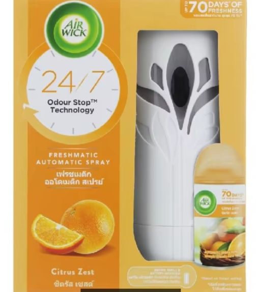 AIRWICK FRESHMATIC AUTO SPRAY with started pack AIRWICK FRESHMATIC AUTO SPRAY with stated pack