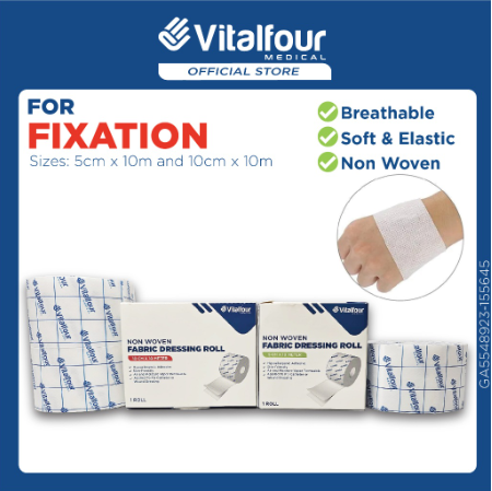 VITALFOUR FABRIC ROLL NON WOVEN DRESSING ROLL (SIMILAR TO SOFT CLOTH OR HYPAFIX)