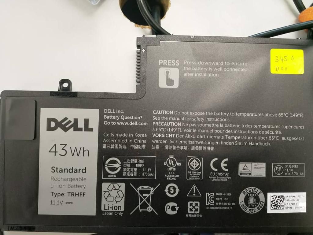 Dell Standard Rechargeable Li-on Battery 43Wh TRHFF