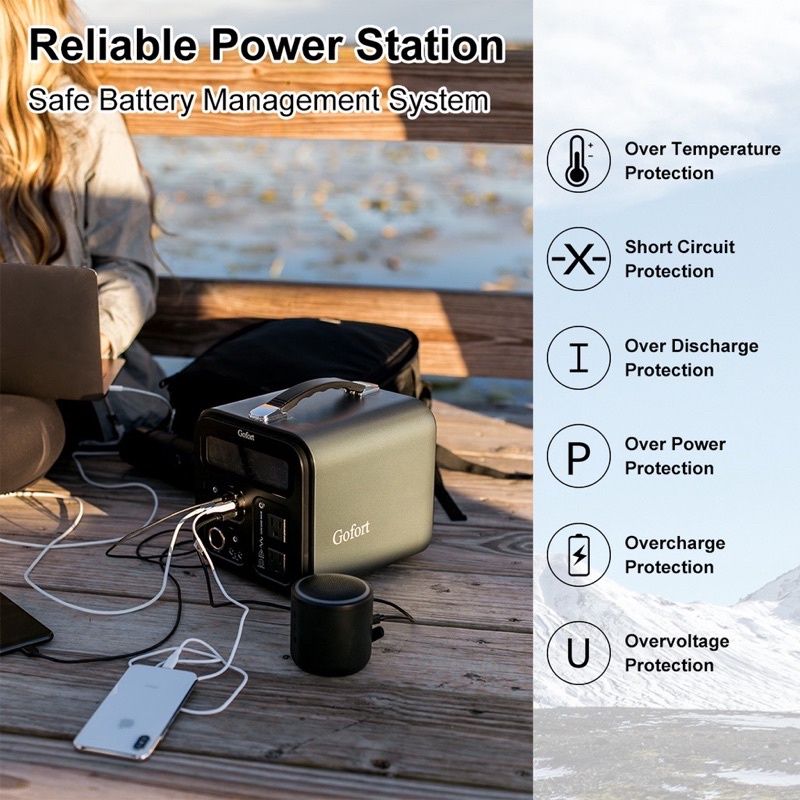 Gofort UA550 600W 148,800mAh Portable Power Station Generator Outdoor
