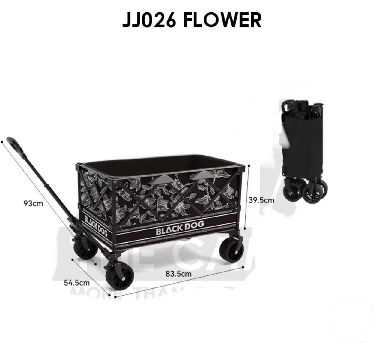Blackdog Camping Wagon Cart Thickwheel Trolley Table Top