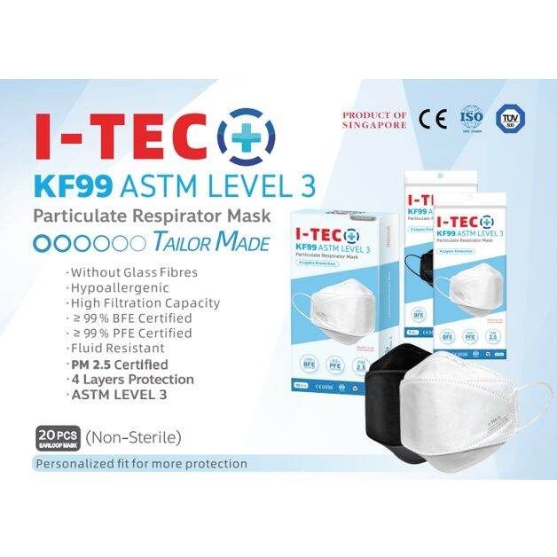 I-TEC Surgical Face Mask (Non-Sterile BFE 99 ) Conform with ASTM level2