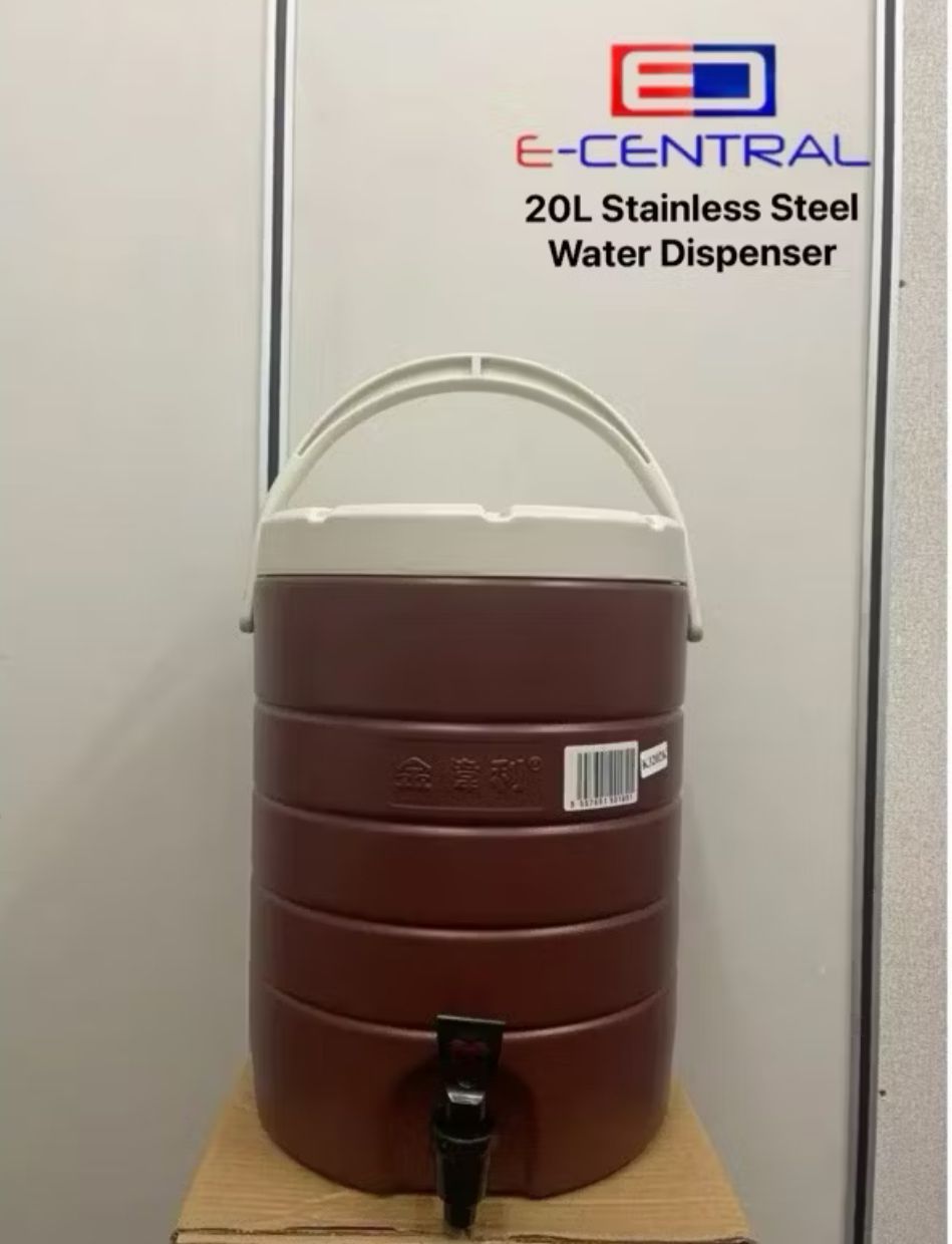 E-Central | Beverage Dispenser Hot & Cold Insulated | Double Layered Stainless Steel Inner ( 20L )