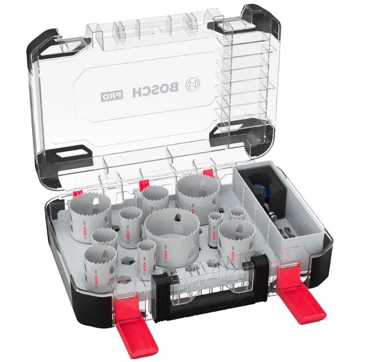 BOSCH PRO MULTI MATERIAL PC PLUS HOLE SAW SET, 14 PCS (2608594425)