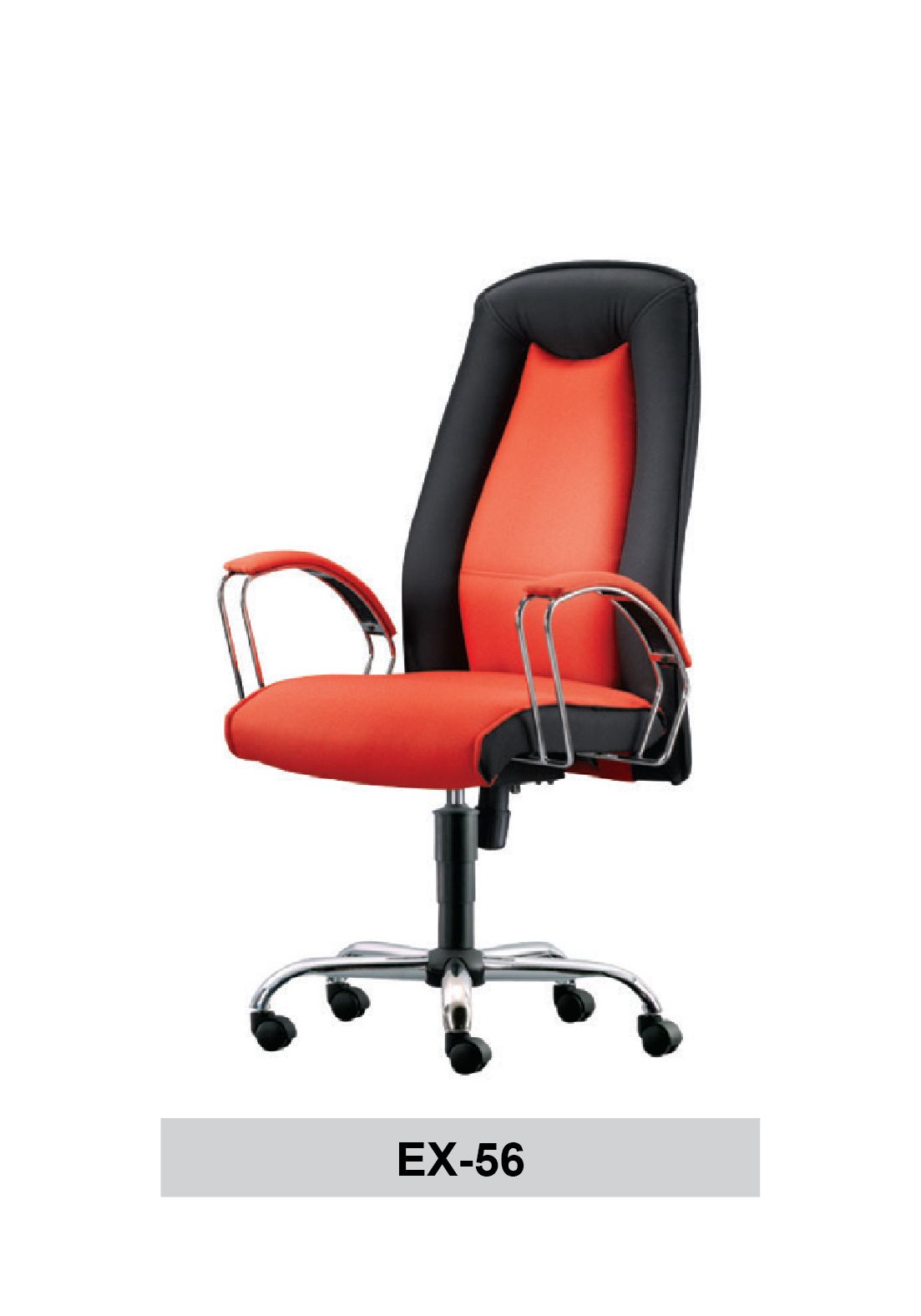 Camellia Fabric Office Medium PU Leather Chair EX-56 / Camellia / Ergonomic Chair / Medium Chair / PU Leather / EX-56 / Office Chair