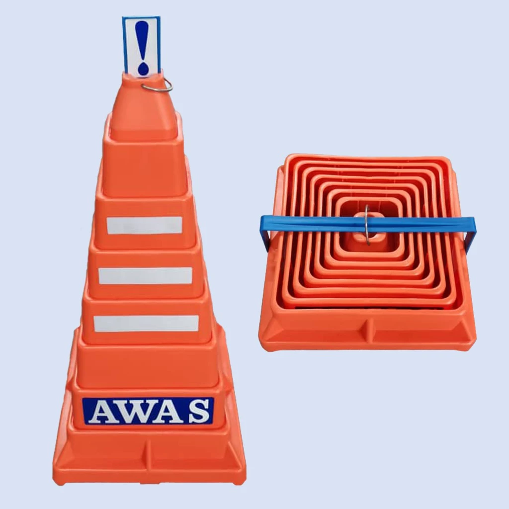 OEM AWAS Collapsible Safety Active Square Cone