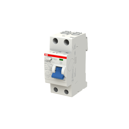ABB 2 Pole Residual Current Circuit Breaker - F202F-63/0.03