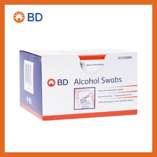 BD alcohol swab with isopropyl 70%