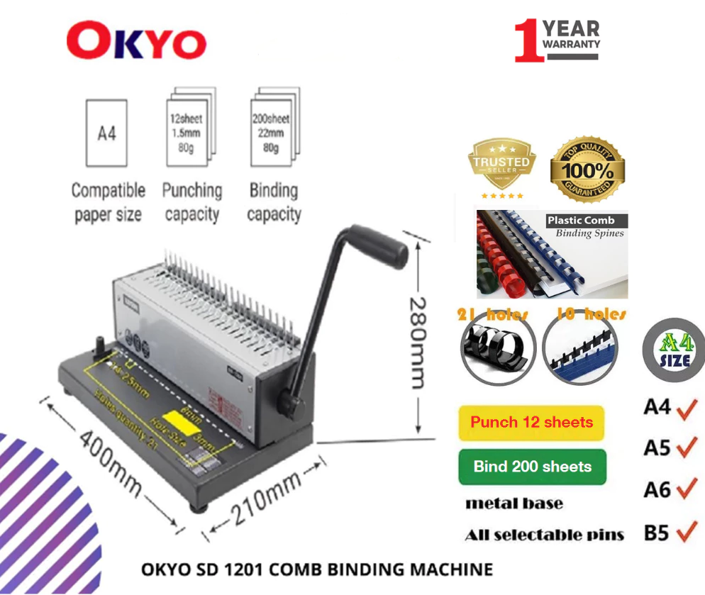 OKYO SD-1201 BINDING MACHINE (12's)