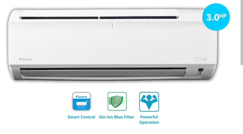 Daikin 3.0hp Wall Mounted Aircond Tanpa Pemasangan