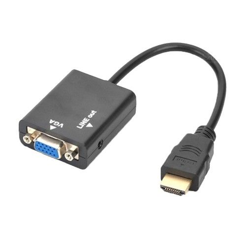 NO BRAND HDMI TO VGA (F+) WITH AUDIO (20CM)/ 2M / HDMI TO VGA