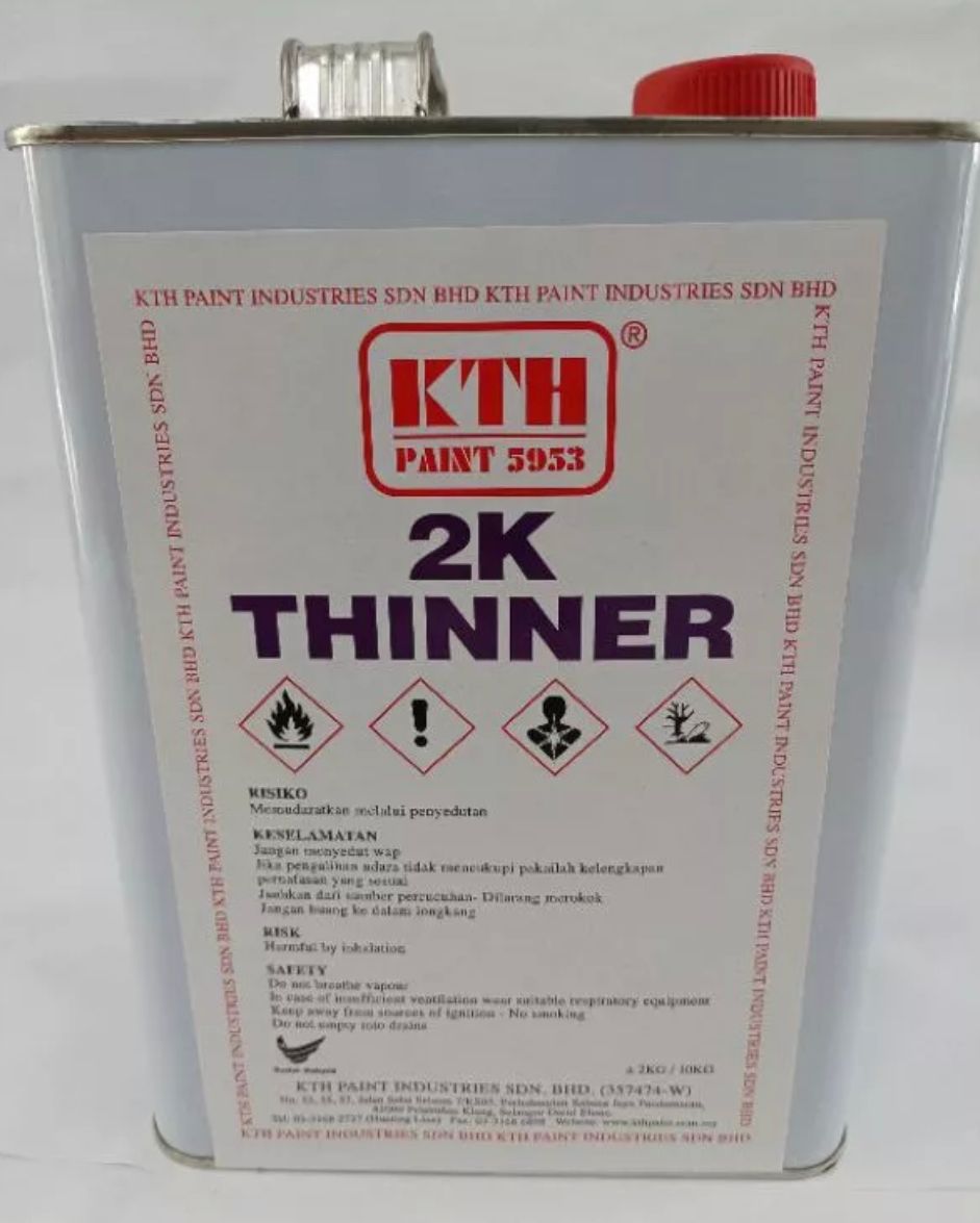 KTH 2K thinner around 2 litre for high definition paint thinning 2kg