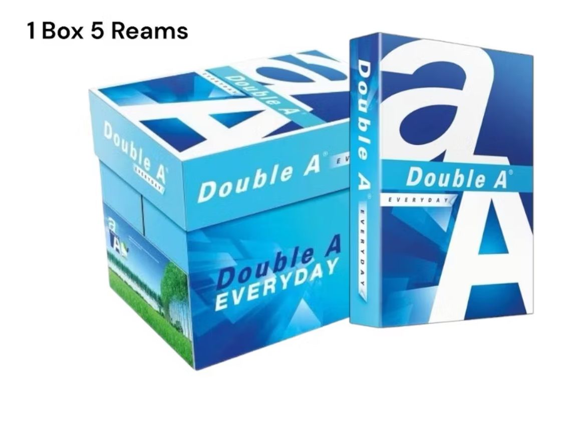 Double A Paper / A4 Paper Kertas 70gsm Copier Paper (500's/Ream)- 1 Cartons (5 Reams)