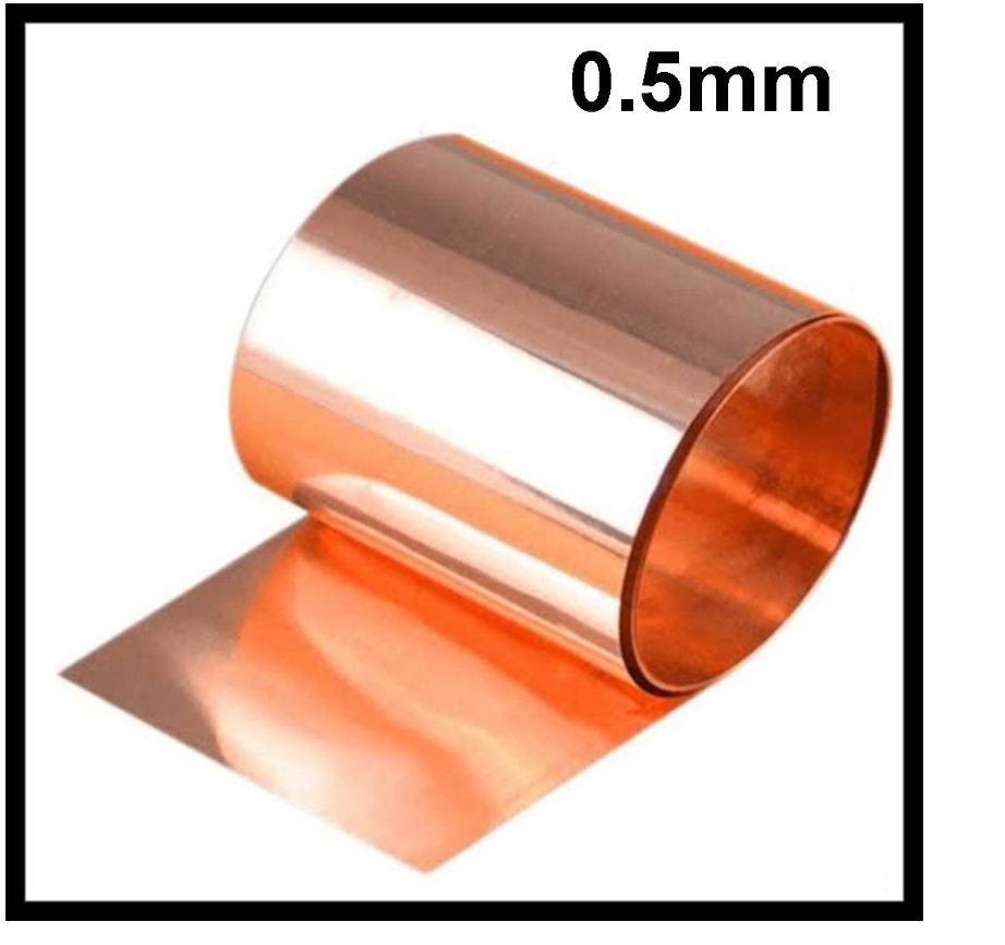 COPPER FOIL COPPER METAL SHEET SHIM PLATE THIN 0.5MM RED COPPER