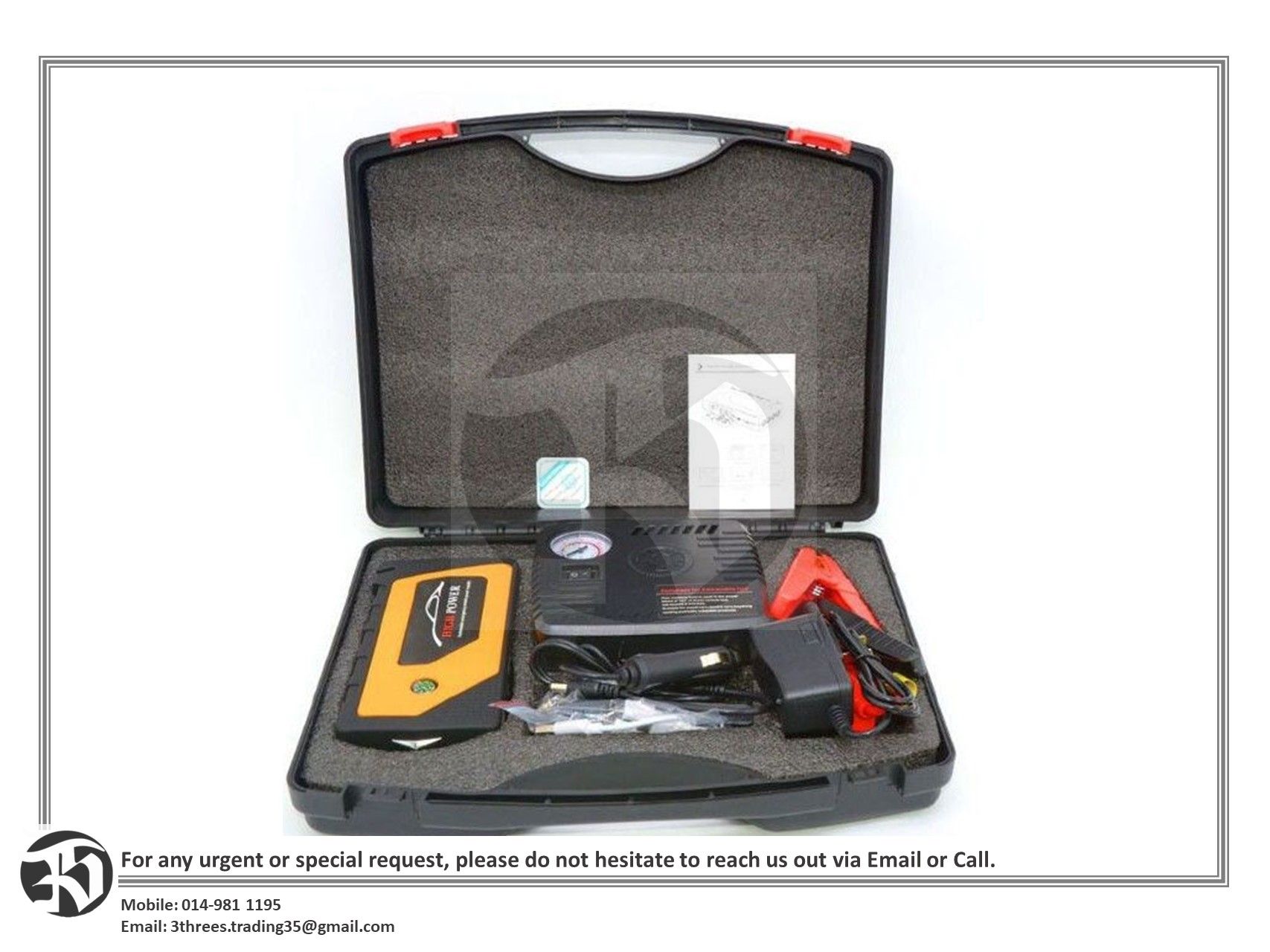 3STSB 【69800mAh】Multi-function Car Jump Starter High Power with Power Bank Inclusive Compressor for Automobile Car Jumper